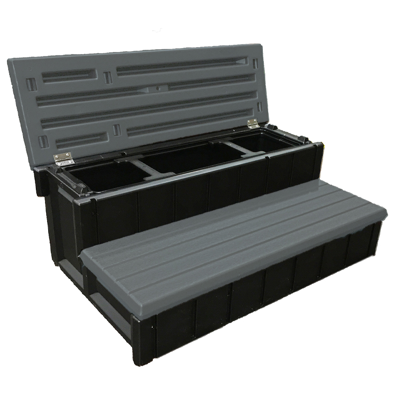 Leisure Accents Spa Storage Step - Deep Grey
